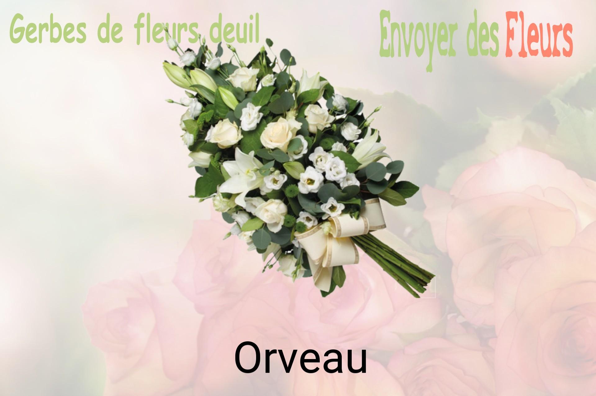 Gerbe de fleurs de deuil livrée à Orveau